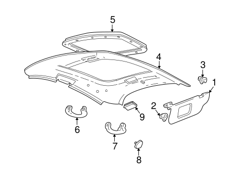 Sable INTERIOR TRIM - ROOF
