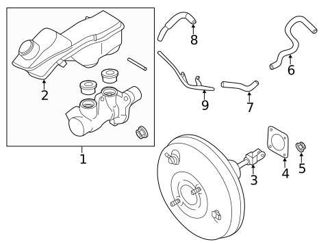 Master Cylinder - Components On Dash Panel for 2020 Infiniti QX50 #0