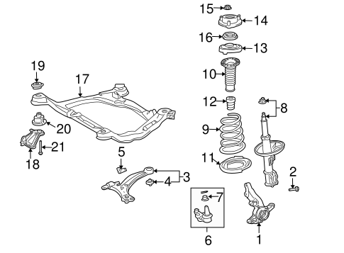 FRONT SUSPENSION/SUSPENSION COMPONENTS for 2007 Toyota Sienna #2