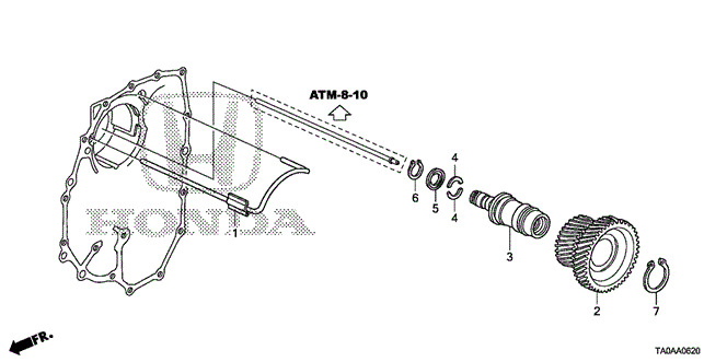 Transmission - Automatic/AT Idle Shaft (L4) for 2012 Honda ACCORD SEDAN #1