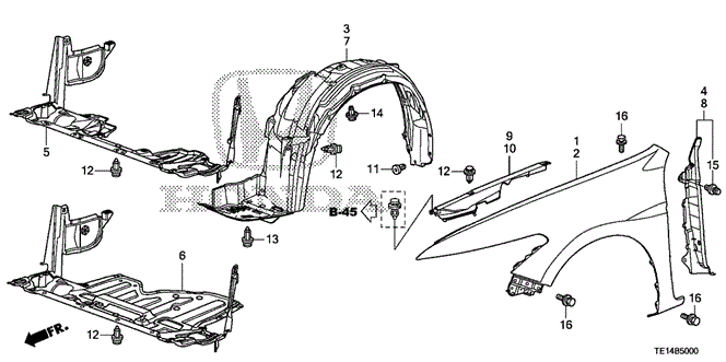 BODY / AIR CONDITIONING/FRONT FENDERS for 2012 Honda ACCORD COUPE #1