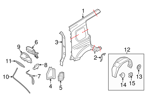 Transit Connect SIDE PANEL & COMPONENTS 4