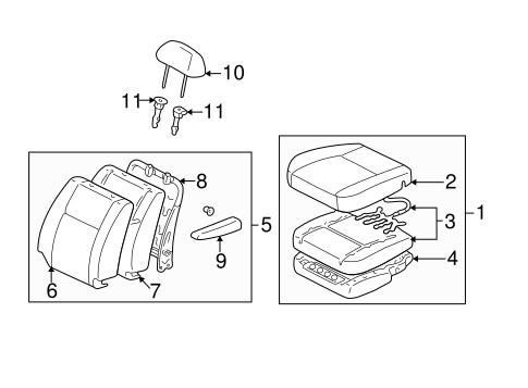 BODY/FRONT SEAT COMPONENTS for 2001 Toyota Tundra #2