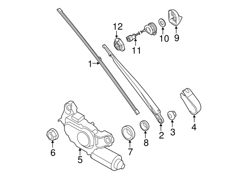 Panamera REAR WIPER COMPONENTS