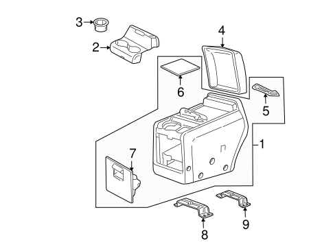 Rear Console for 2008 Lincoln Navigator #0