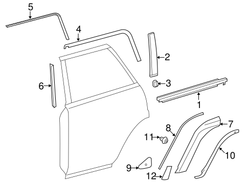 BODY/EXTERIOR TRIM - REAR DOOR for 2011 Toyota 4Runner #1