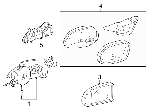 Mirrors for 1999 Mercedes-Benz CLK 320 #0