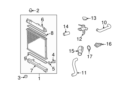 COOLING SYSTEM/RADIATOR & COMPONENTS for 2008 Scion xD #2