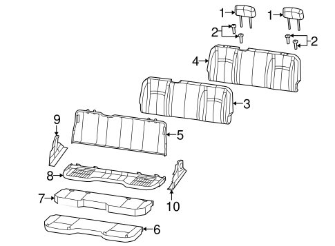 1500 REAR SEAT COMPONENTS
