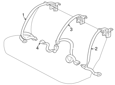 ELECTRICAL/REAR SEAT BELTS for 1997 Toyota Camry #2