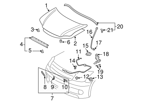 BODY/HOOD & COMPONENTS for 2006 Scion xA #1