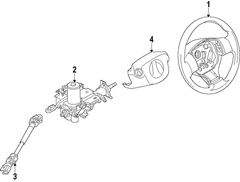 Steering/Steering Wheel for 2014 Nissan Versa #1