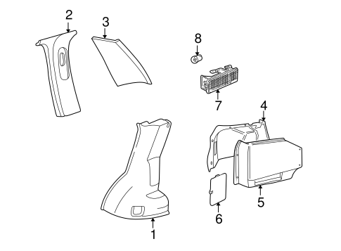 Range Rover INTERIOR TRIM - QUARTER PANELS