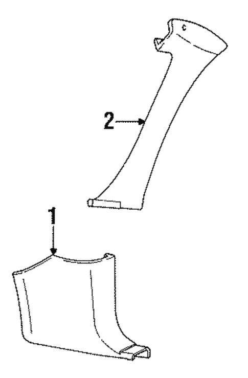 Body/Interior Trim - Pillars for 1996 Ford Mustang #2