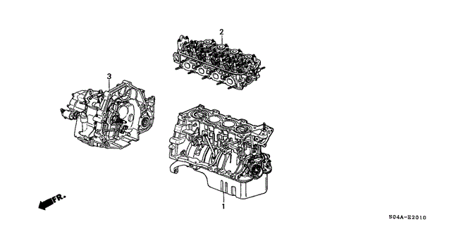 ENGINE/ENGINE ASSY. - TRANSMISSION ASSY. for 1999 Honda CIVIC SEDAN #1