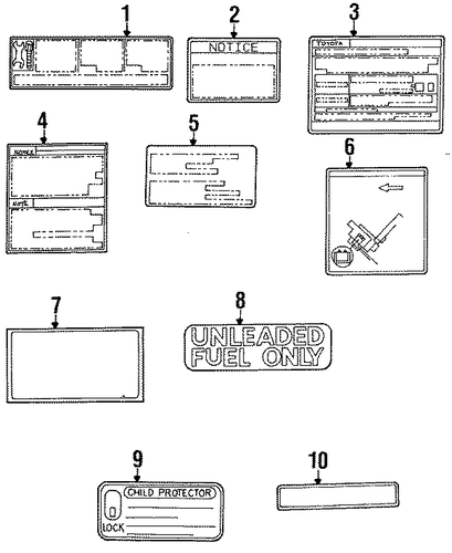 BODY/LABELS for 1996 Toyota Previa #1