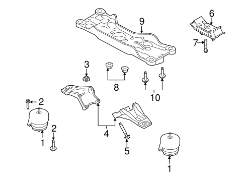 Mustang ENGINE & TRANS MOUNTING