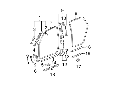 BODY/INTERIOR TRIM - PILLARS for 2007 Toyota Matrix #2