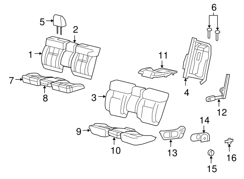 Body/Front Seat Components for 2004 Ford F-150 #4
