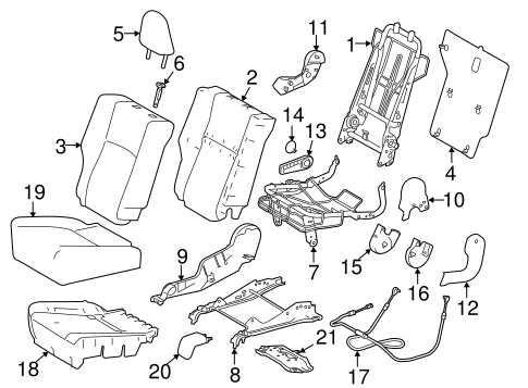 BODY/REAR SEAT COMPONENTS for 2014 Toyota RAV4 #2