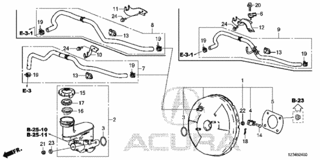 Brake Master Cylinder - Master Power (KA/KC) for 2020 Acura TLX #0