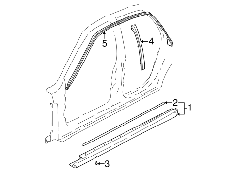 L200 EXTERIOR TRIM - PILLARS