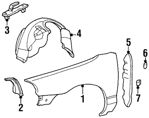 Body/Fender & Components for 1997 Ford Contour #1
