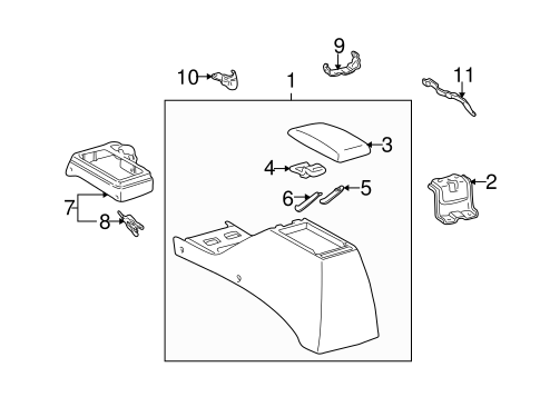 BODY/CONSOLE for 1998 Toyota Tacoma #1