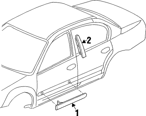 Cutlass Supreme EXTERIOR TRIM - FRONT DOOR