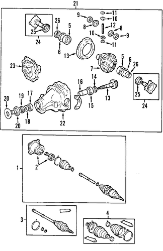 REAR SUSPENSION/DRIVE AXLES for 2009 Toyota Sienna #1