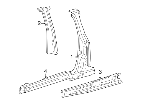 BODY/CENTER PILLAR & ROCKER for 2001 Toyota Sienna #1
