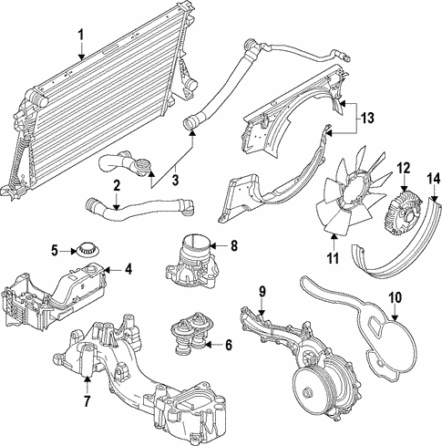 Water Pump for 2015 Ford F-350 Super Duty #1