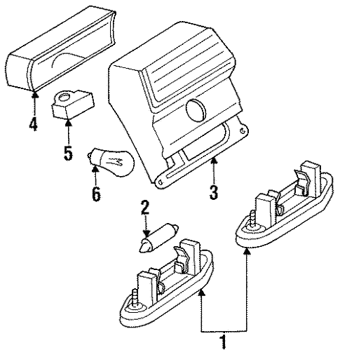 License Lamps for 1995 Mercedes-Benz E 320 #1