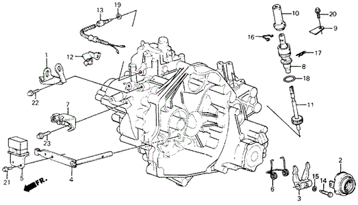 TRANSMISSION - MANUAL/MT CLUTCH RELEASE 4WD for 1990 Honda CIVIC 5-DOOR #1