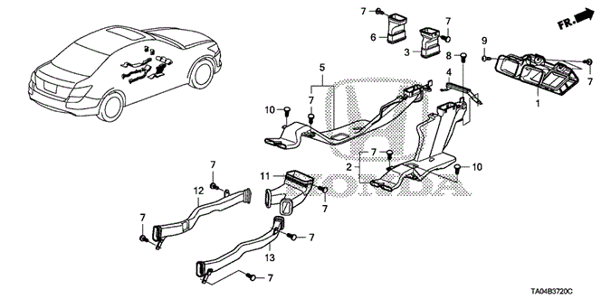 INTERIOR / BUMPER/DUCT for 2009 Honda ACCORD SEDAN #1