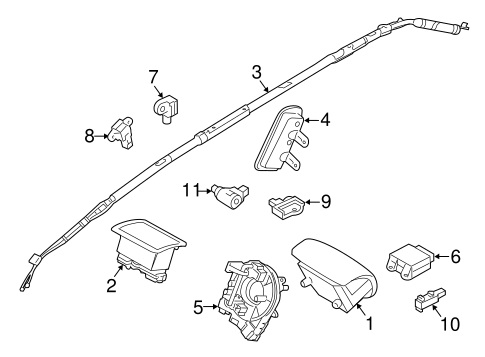 Air Bag Components for 2014 Lincoln MKX #0