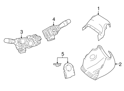 STEERING/SHROUD, SWITCHES & LEVERS for 2015 Toyota Camry #1