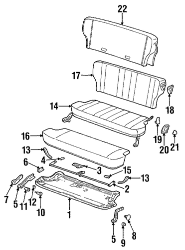 Cherokee REAR SEAT COMPONENTS