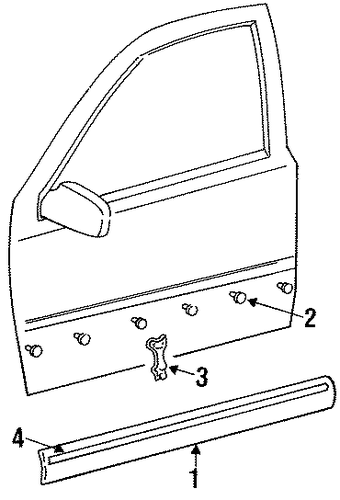 Grand Cherokee EXTERIOR TRIM - FRONT DOOR 3