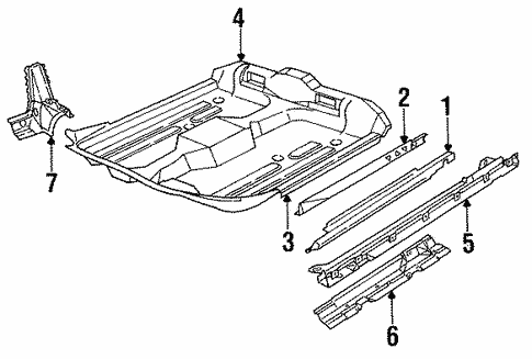 Floor for 1994 Pontiac Sunbird #0