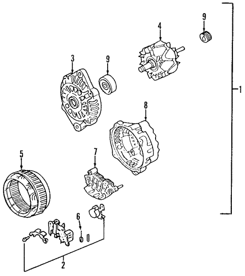 Alternator for 2000 Kia Spectra #1