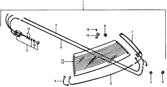 BODY / AIR CONDITIONING/REAR WINDOW DEFROSTER KIT for 1976 Honda CIVIC HATCHBACK #1