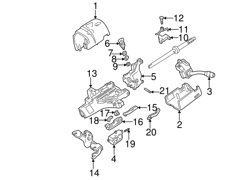 Steering/Shroud, Switches & Levers for 2000 Ford F-150 #1