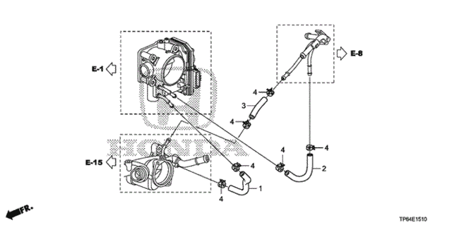 Water Hose (V6) (1) for 2011 Honda Accord Crosstour #0