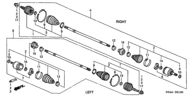 Driveshaft for 2001 Honda Civic #1