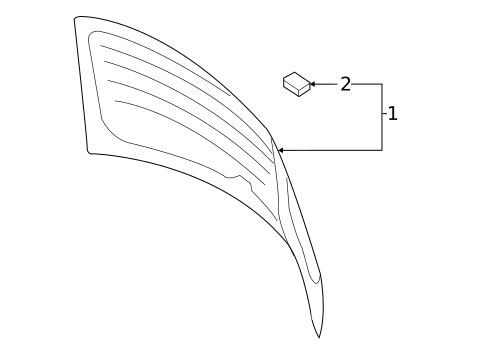 Glass - Lift Gate for 2020 Volkswagen Golf #0