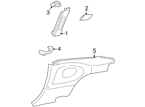 911 INTERIOR TRIM - QUARTER PANELS