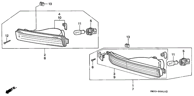 ELECTRICAL / EXHAUST / HEATER / FUEL/FRONT TURN LIGHT for 1992 Honda ACCORD 5-DOOR #1