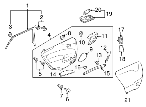 9-5 INTERIOR TRIM - REAR DOOR