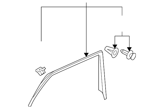12768011 Деталь WINDOW TRIM, LEFT